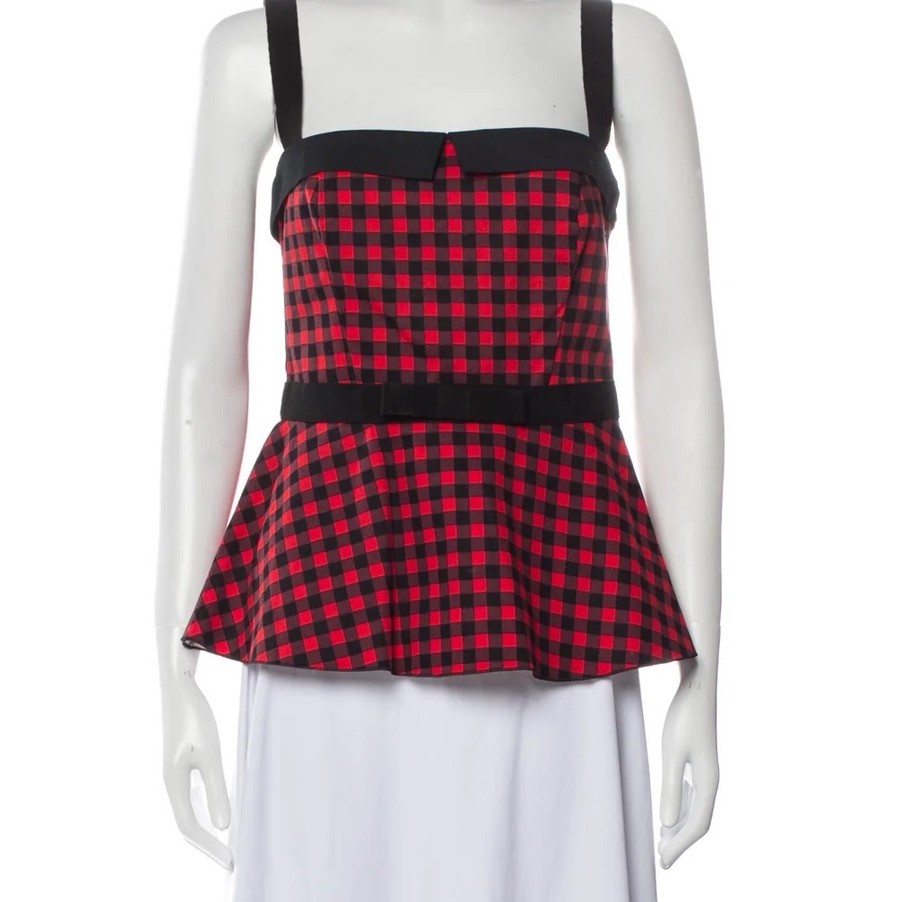 Missoni Black and Red Checkered Top